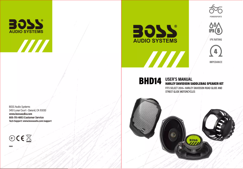 Page 1 de la notice Manuel utilisateur Boss BHD14