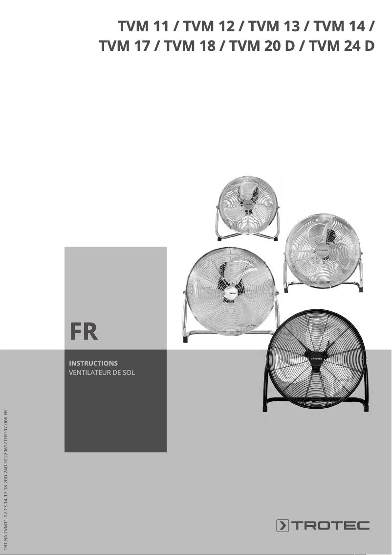 Page 1 de la notice Manuel utilisateur Trotec TVM 11