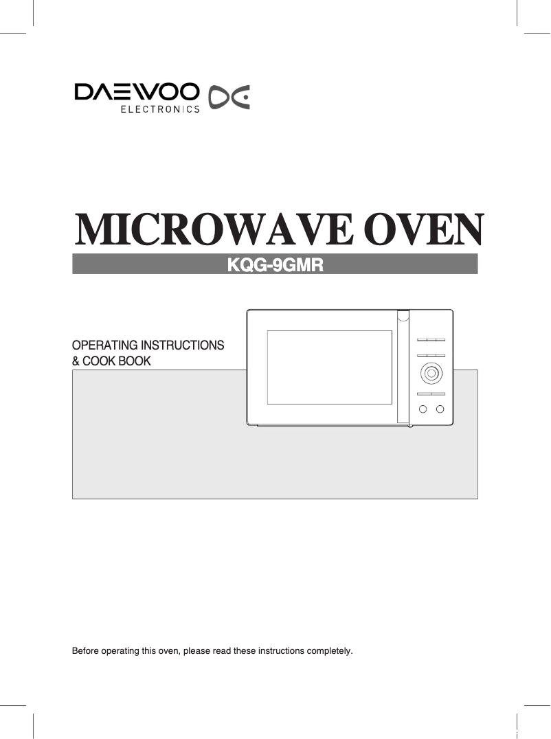 Página 1 del manual Manual de usuario Daewoo KQG-9GMR