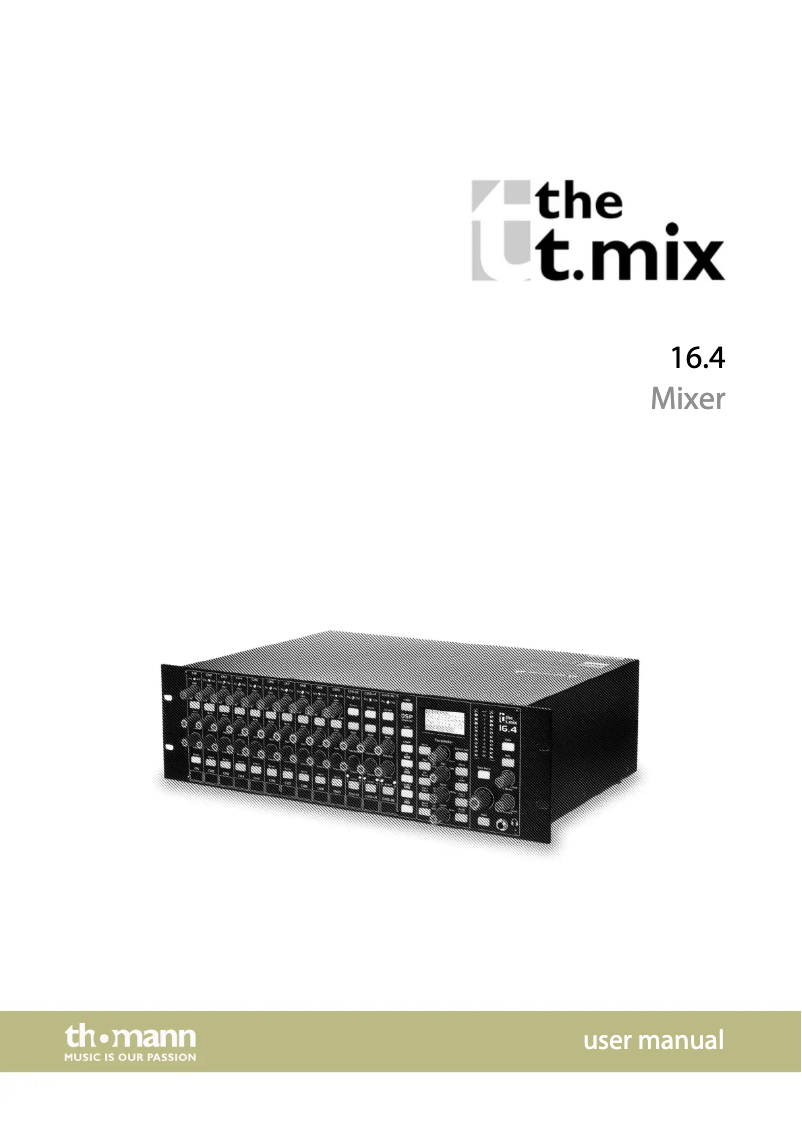 Page n°1 - Manuel utilisateur the t.mix 16.4