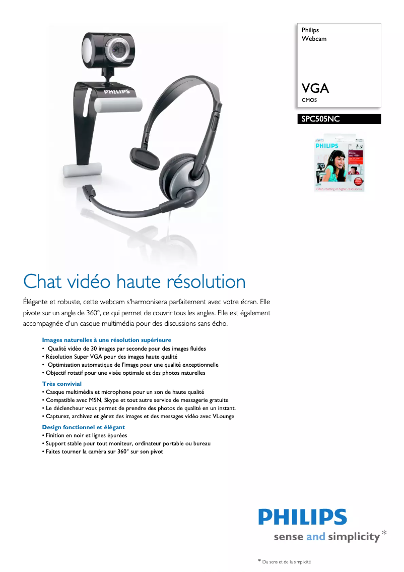 Image de la première page du manuel de l'appareil SPC505NC