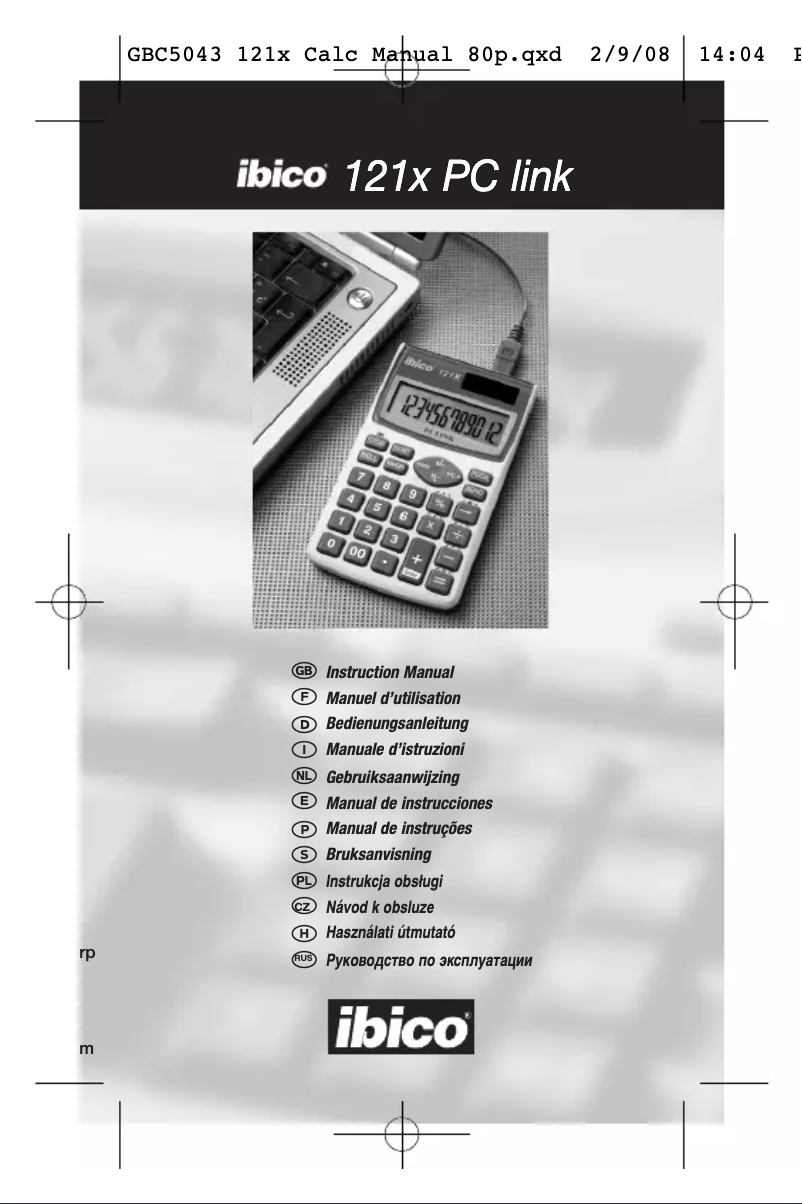 Página 1 del manual Manual de usuario Ibico 121x