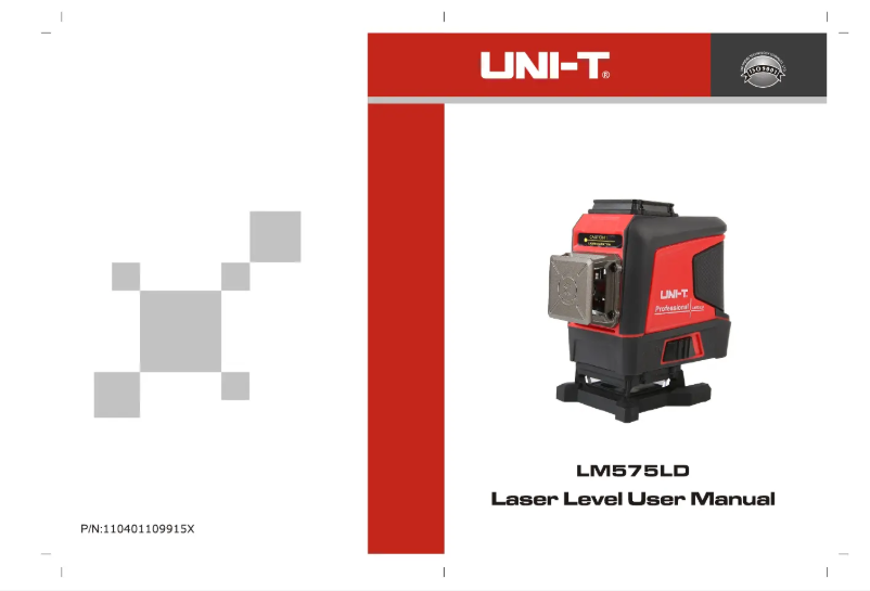 Page n°1 - Manuel utilisateur Uni-T LM575LD