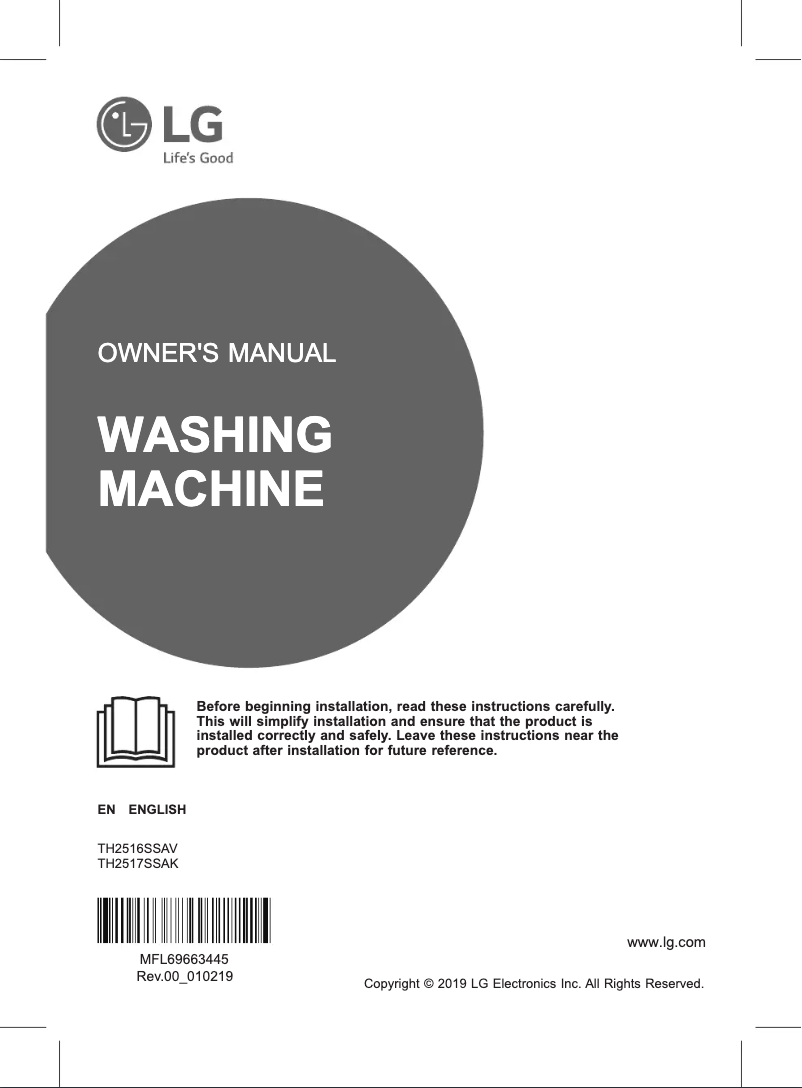 Image de la première page du manuel de l'appareil TH2517SSAK