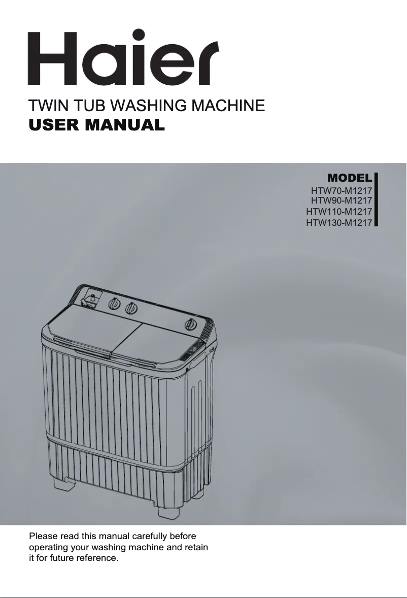 Page 1 de la notice Manuel utilisateur Haier HTW70-M1217