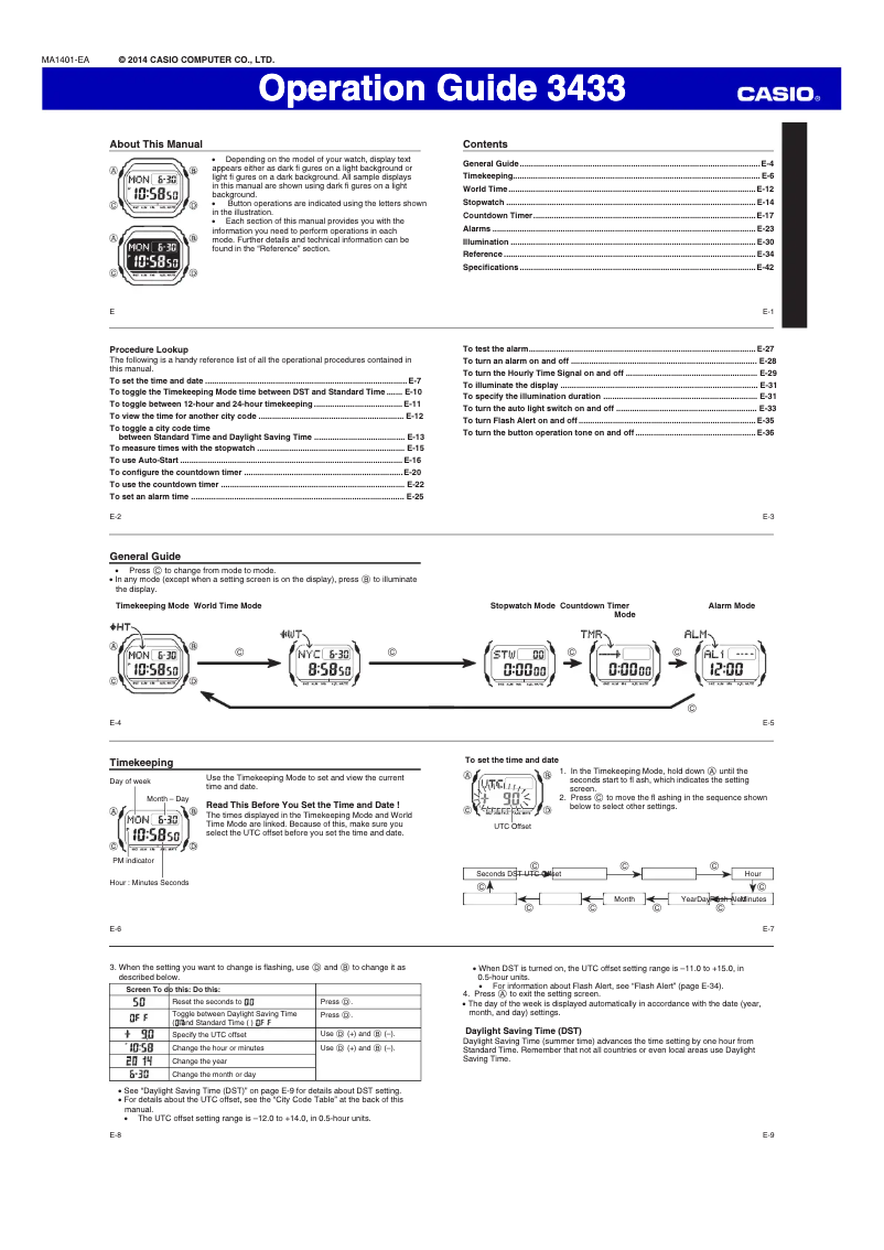 Page 1 de la notice Manuel utilisateur Casio G-Shock DW-D5600NH-1DR