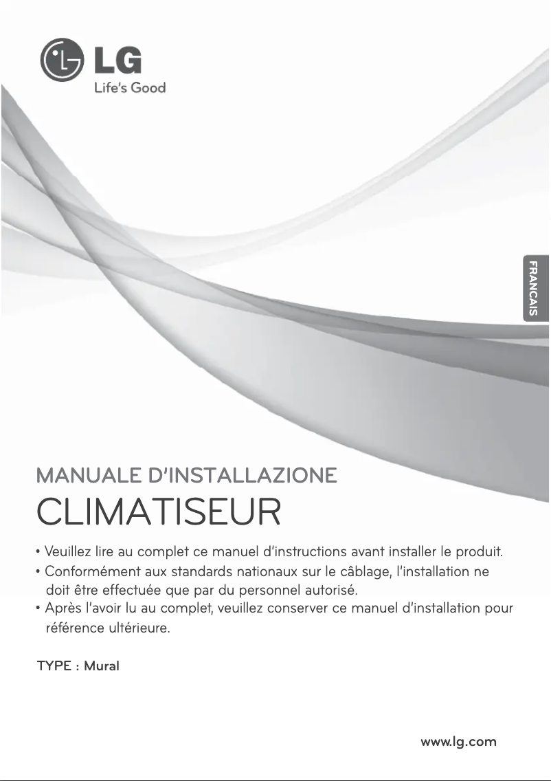 Page n°1 - Guide d'installation LG MS09AWR