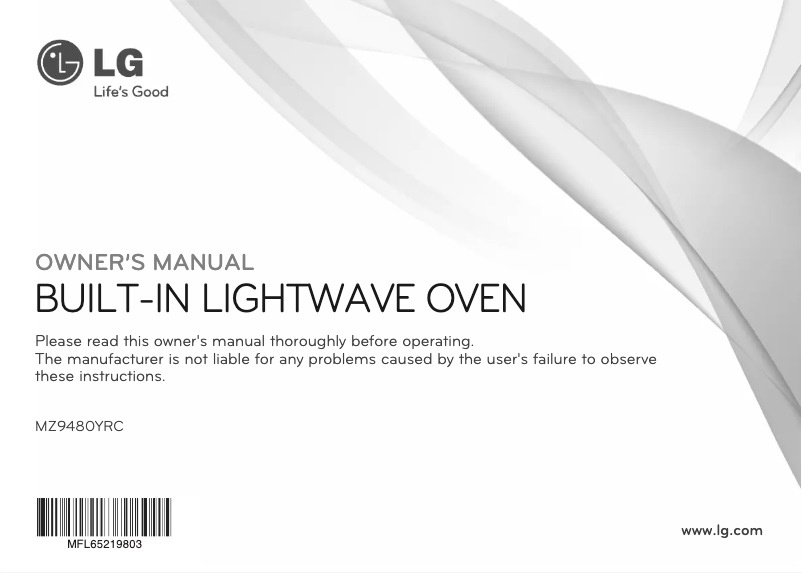 Page 1 de la notice Manuel utilisateur LG MZ9480YRC