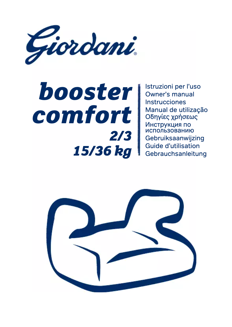 Page n°1 - Manuel utilisateur Giordani Booster Confort