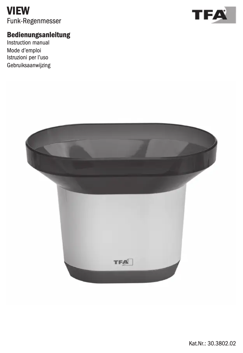 Page 1 de la notice Manuel utilisateur TFA VIEW 30.3802.02
