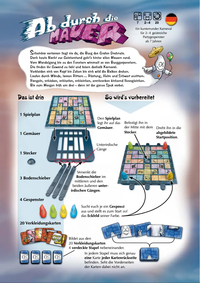 Page 1 de la notice Manuel utilisateur Zoch Ab durch die Mauer
