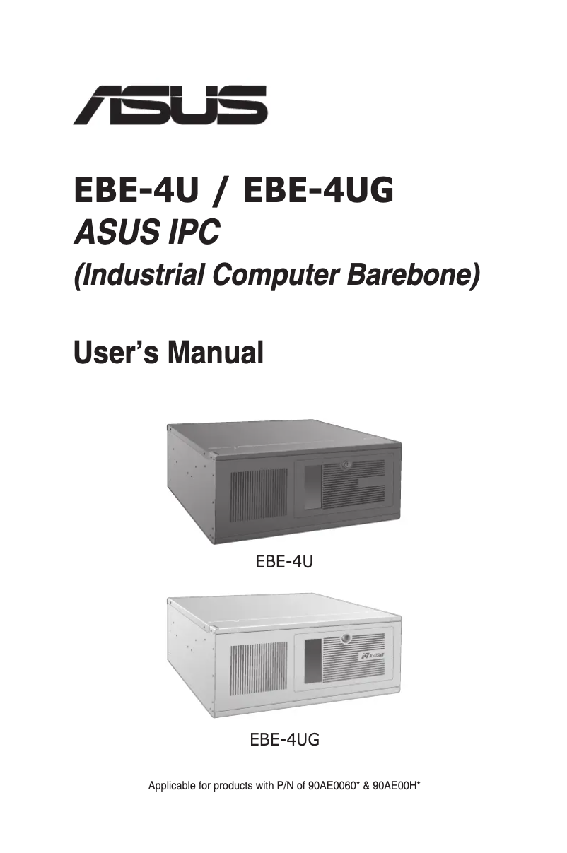 Image de la première page du manuel de l'appareil EBE-4UG