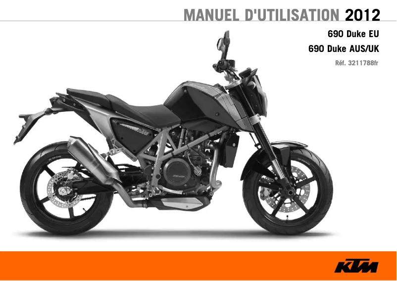 Page n°1 - Manuel utilisateur KTM 690 Duke (2012)