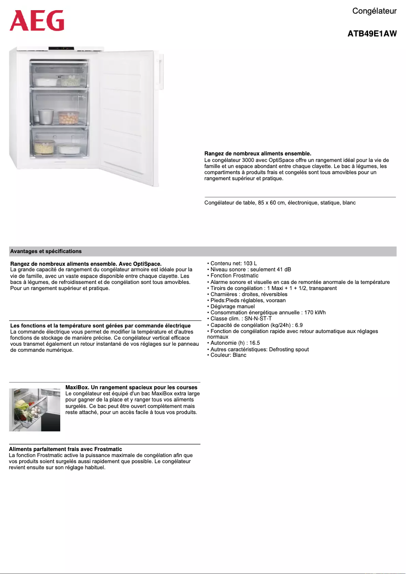 Image de la première page du manuel de l'appareil ATB49E1AW