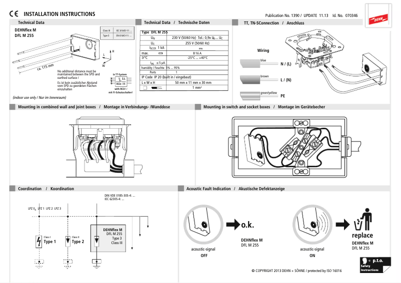 Página 1 del manual Manual de usuario DEHN MDFL M 255