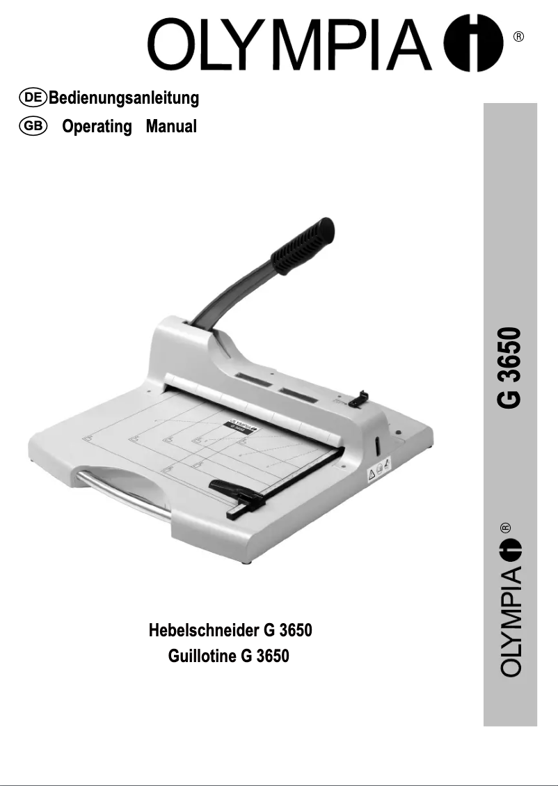 Image de la première page du manuel de l'appareil G 3650