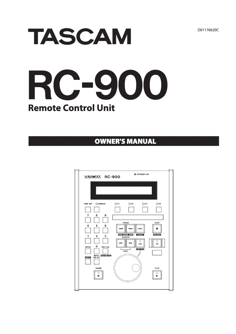 Page n°1 - Manuel utilisateur Tascam RC-900