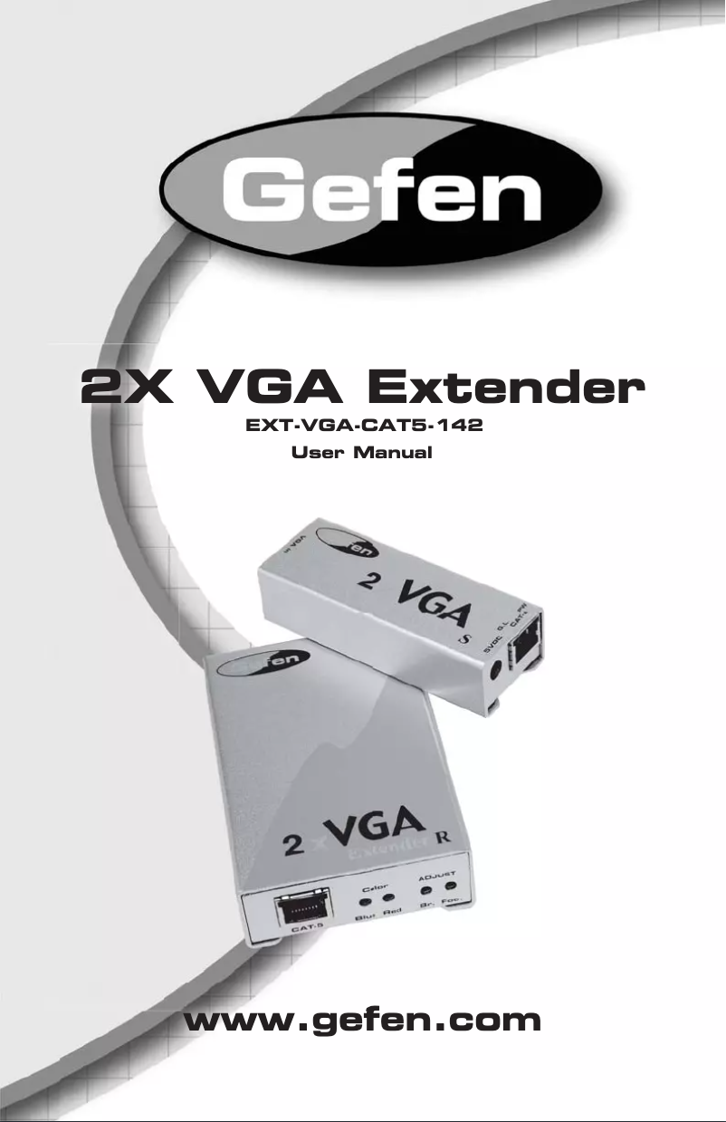 Page n°1 - Manuel utilisateur Gefen EXT-VGA-CAT5-142