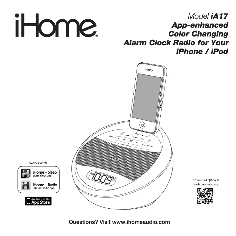 Página 1 del manual Manual de usuario iHome iA17