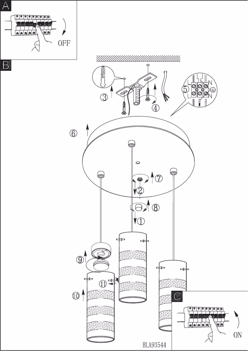 Página 1 del manual Manual de usuario Eglo Olvero
