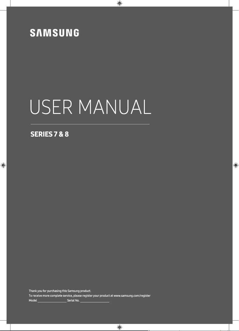 Page 1 de la notice Manuel utilisateur Samsung UA82MU7000G