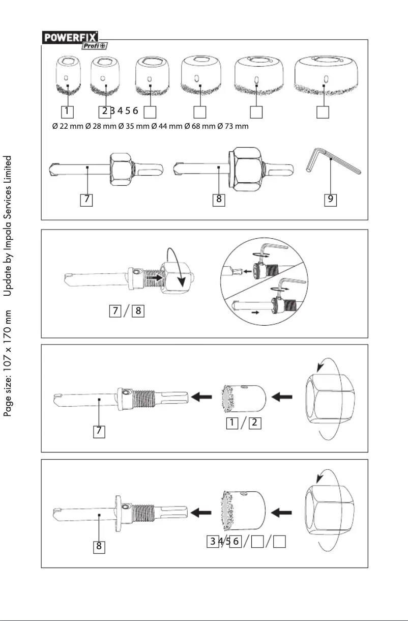 Page 1 de la notice Manuel utilisateur Powerfix Z28396B