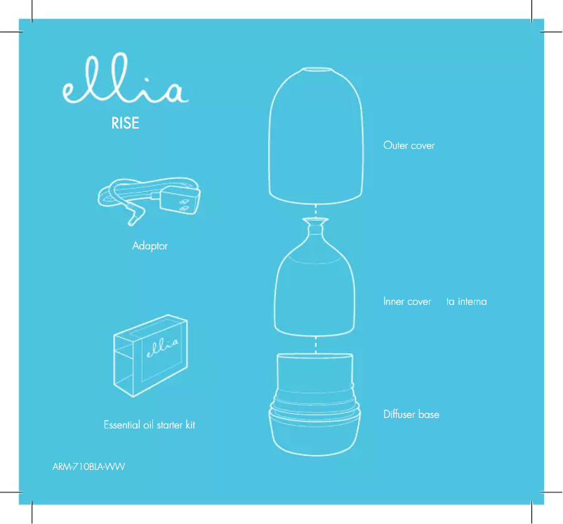 Image de la première page du manuel de l'appareil Ellia Rise ARM-710