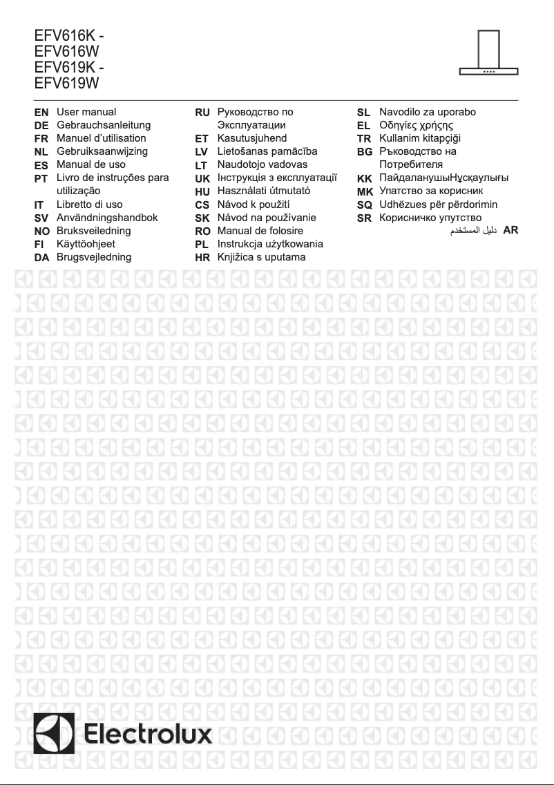 Page 1 de la notice Manuel utilisateur Electrolux EFV616K