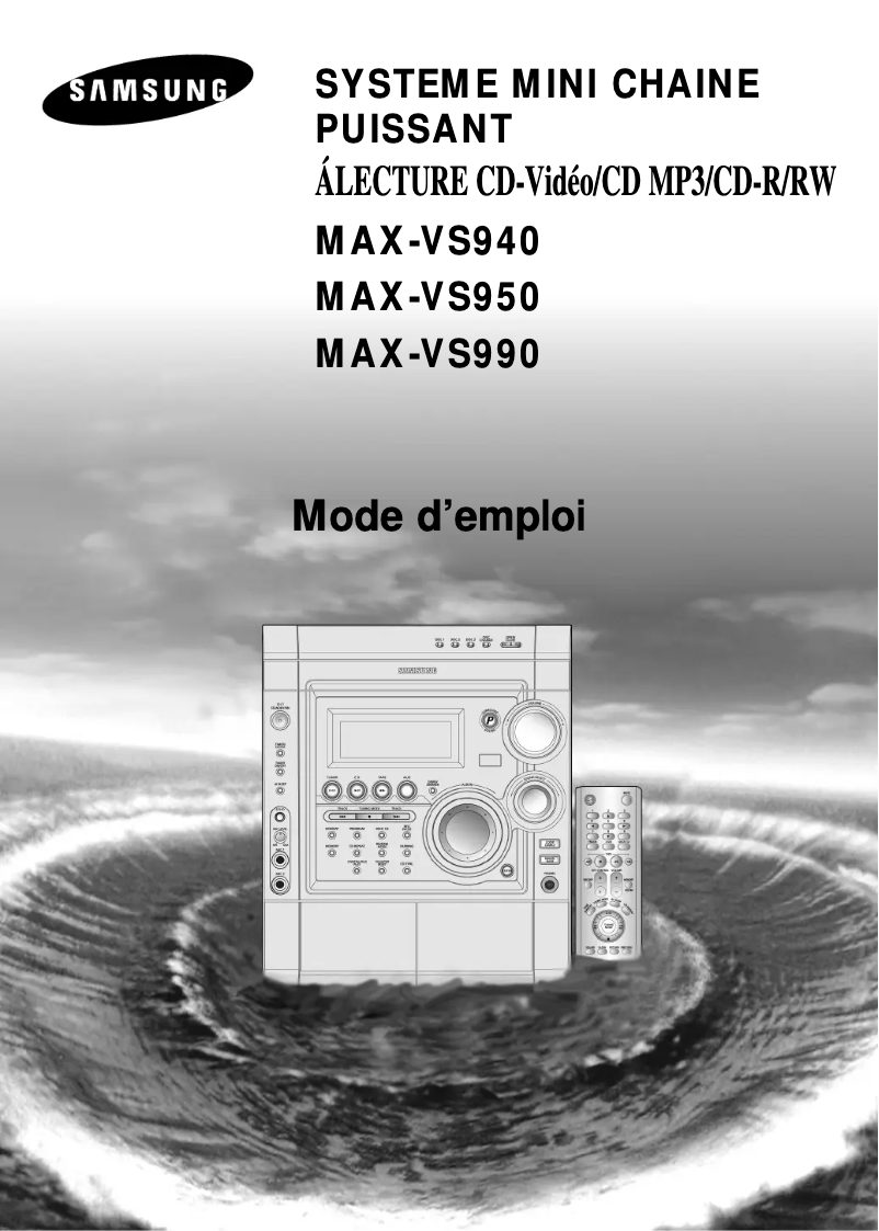 Page 1 de la notice Manuel utilisateur Samsung MAX-VS990