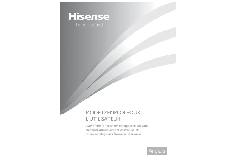 Page 1 de la notice Manuel utilisateur Hisense RT709N4WS1