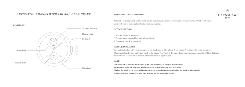 Page 1 de la notice Manuel utilisateur Earnshaw Longitude ES-8085-06