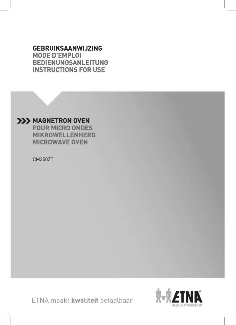 Page 1 de la notice Manuel utilisateur Etna CM450RVS