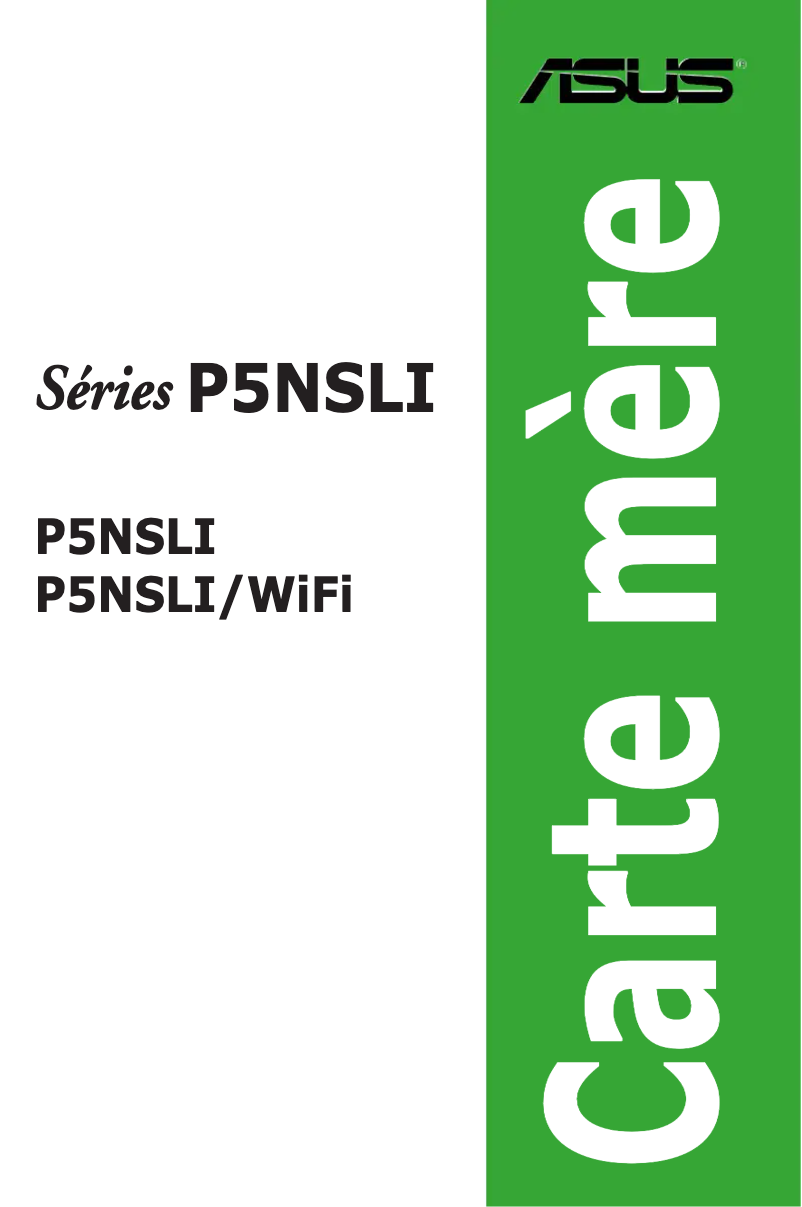 Image de la première page du manuel de l'appareil P5NSLI