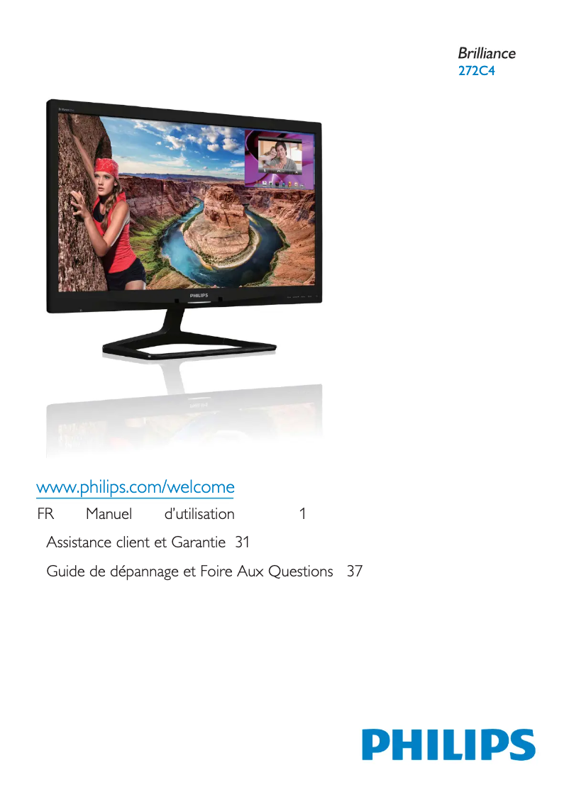 Page n°1 - Manuel utilisateur Philips 272C4LPJSB