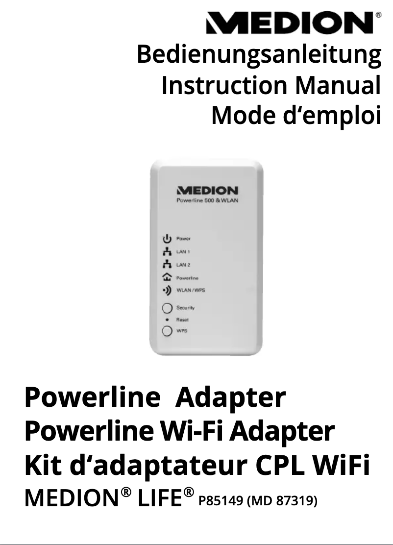 Page 1 de la notice Manuel utilisateur Medion P85149 (MD 87319)