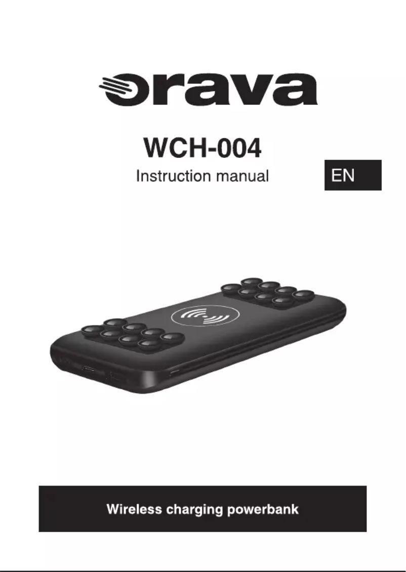 Page n°1 - Manuel utilisateur Orava WCH-004