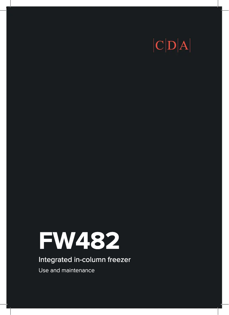 Page n°1 - Manuel utilisateur CDA FW482