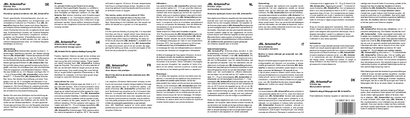 Page 1 de la notice Manuel utilisateur JBL ArtemioPur