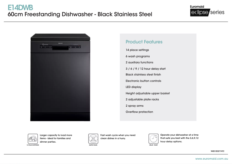 Page n°1 - Fiche technique Euromaid E14DWB