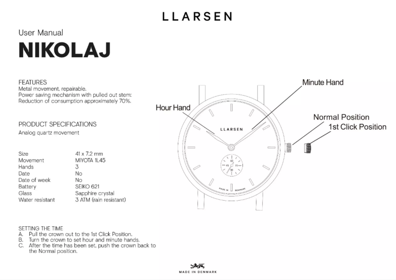 Image de la première page du manuel de l'appareil NIKOLAJ 143SFS3
