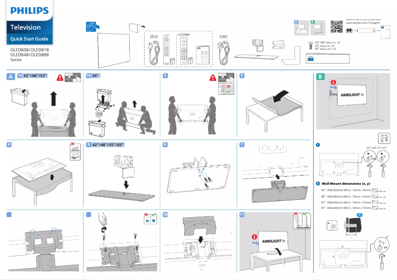 Página 1 del manual Guía de inicio rápido Philips 48OLED818