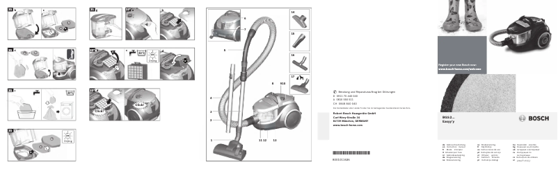 Page n°1 - Manuel utilisateur Bosch BGS2UPWER2