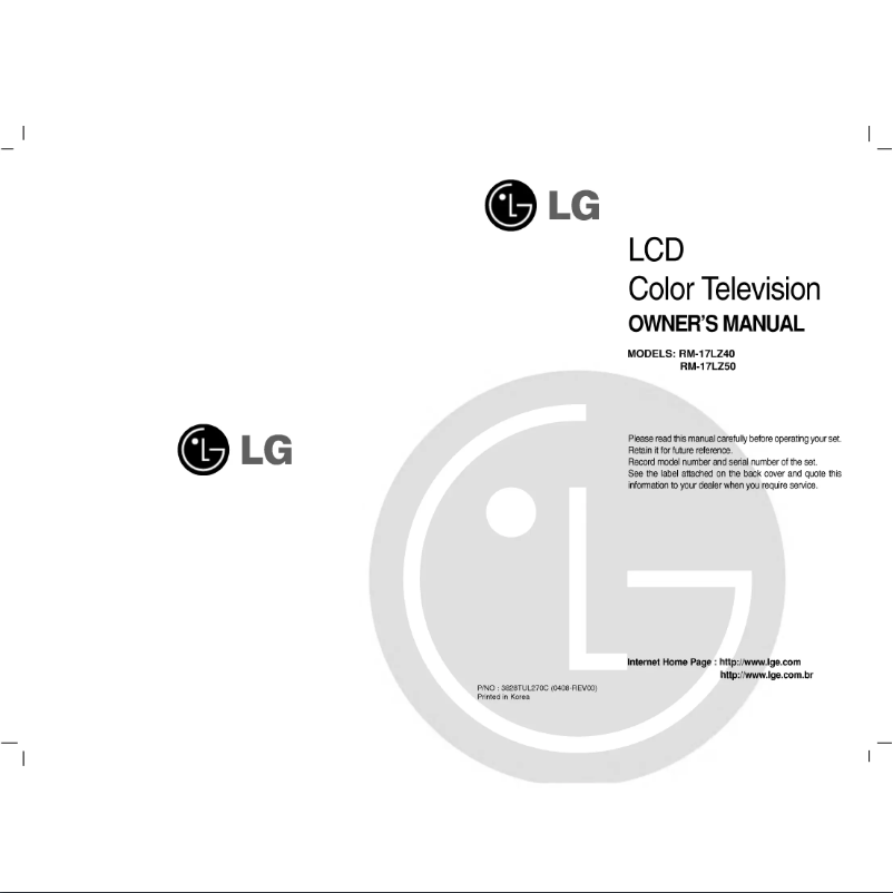 Página 1 del manual Manual de usuario LG RM-23LZ41