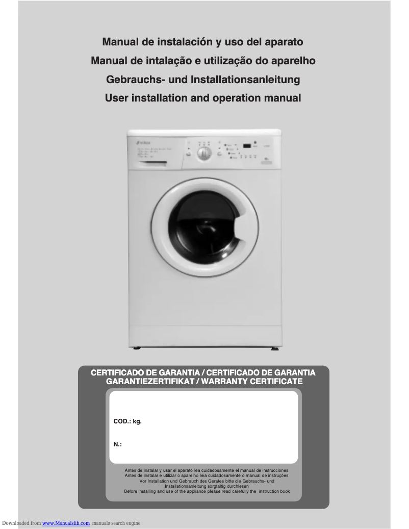 Page n°1 - Manuel utilisateur Edesa L-511