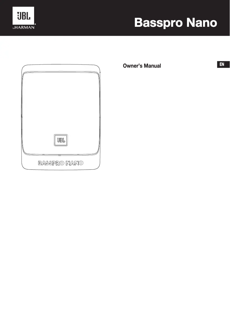 Image de la première page du manuel de l'appareil BassPro Nano