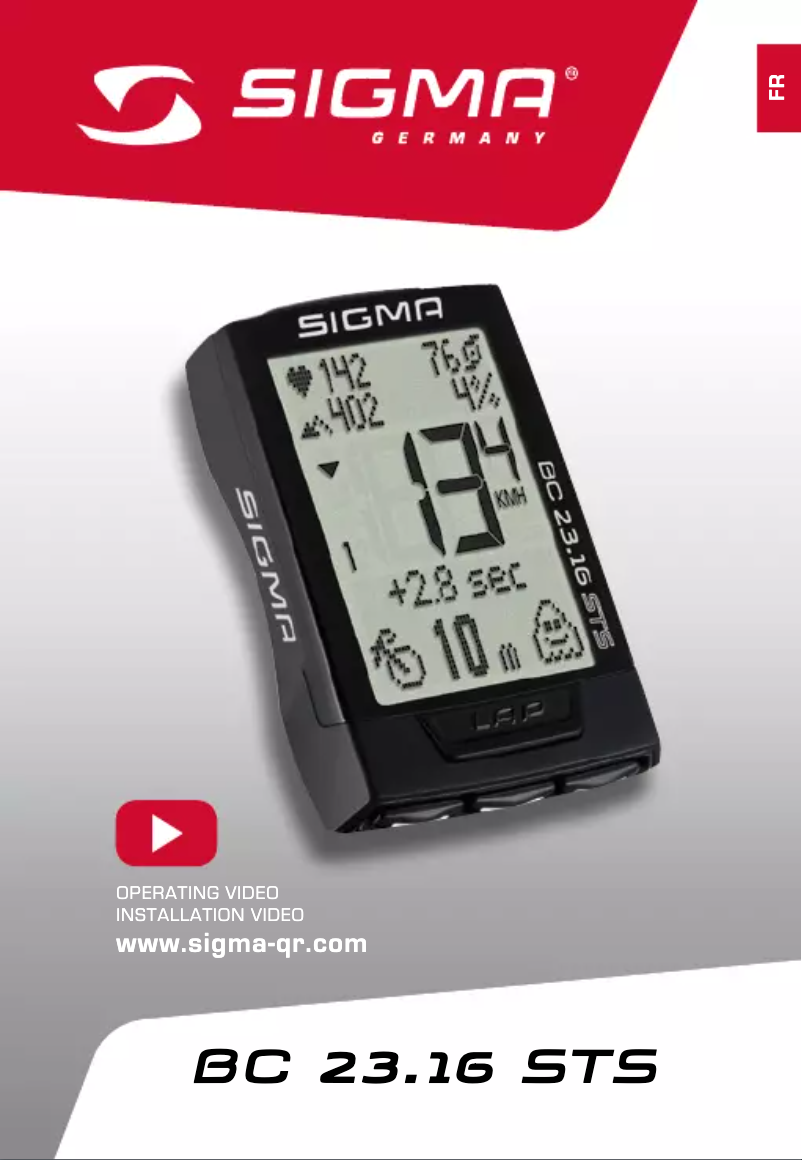 Image de la première page du manuel de l'appareil BC 23.16 STS