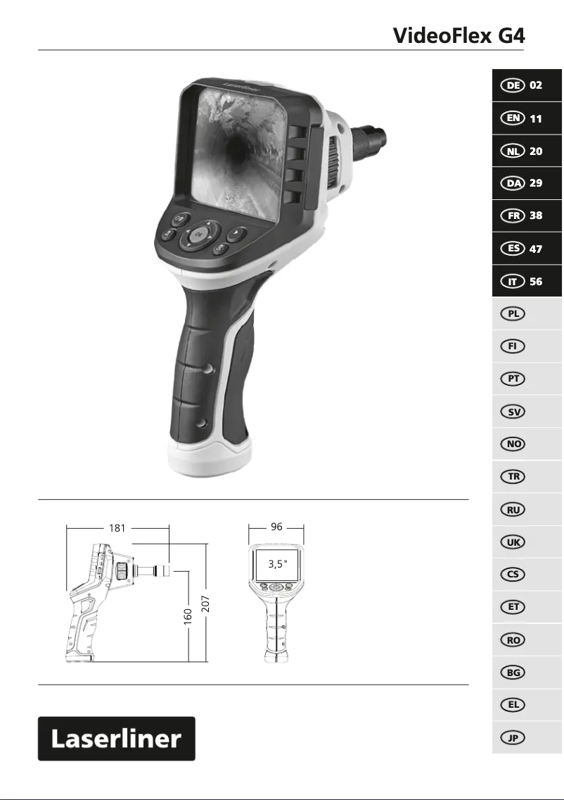 Page n°1 - Manuel utilisateur Laserliner VideoFlex G4 Micro