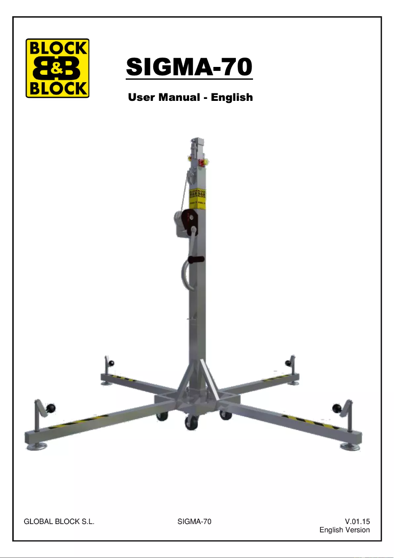 Image de la première page du manuel de l'appareil SIGMA-70