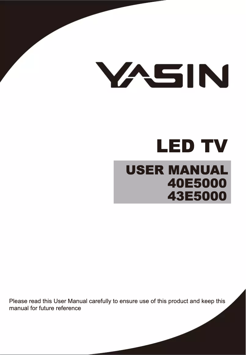 Page n°1 - Manuel utilisateur Yasin 40E5000