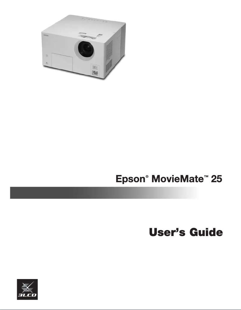 Página 1 del manual Manual de usuario Epson MovieMate 25